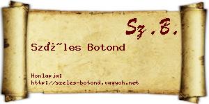 Széles Botond névjegykártya